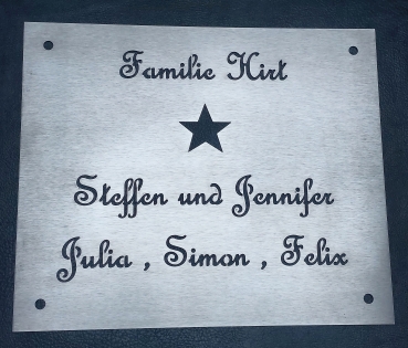 Namensschild für die Fassade oder Zaun